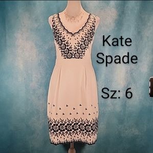 Adorable Kate Spade Embroidered Dress w/ V-neck/back & Eylet Accents.